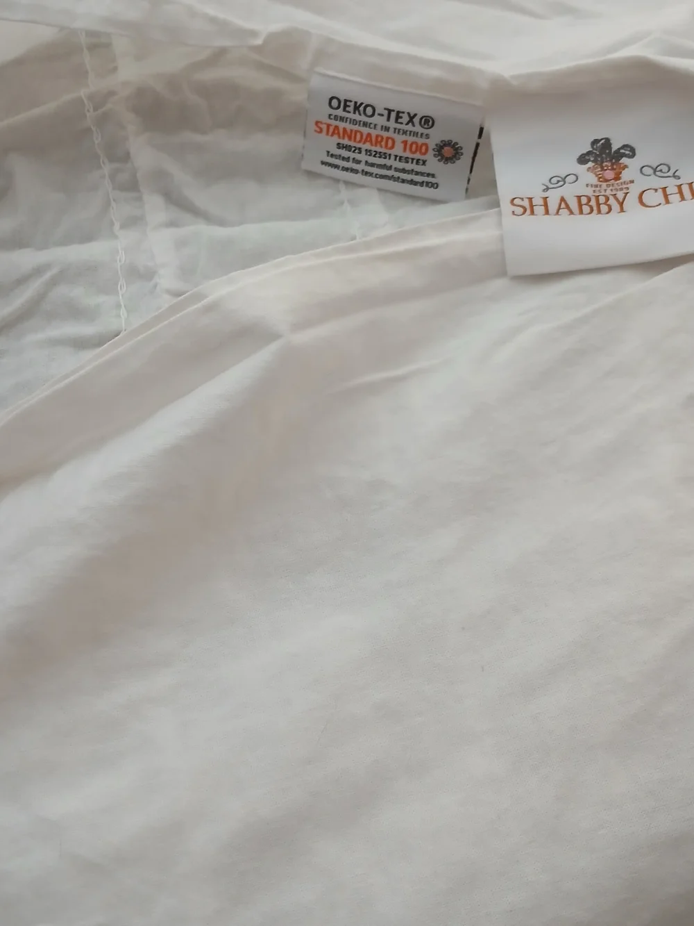 Simply Shabby Chic White Ruffled Cotton Pillow Sham Pair